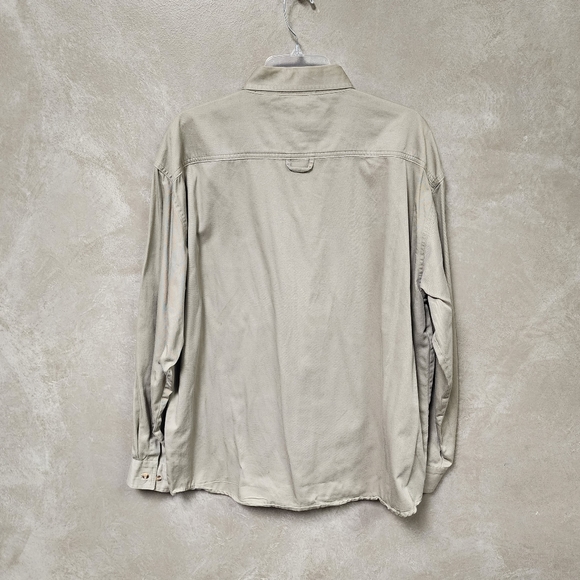 Plant Mars Long Sleeve Men's Button Front Embroidered M & M Logo Shirt Size L - Picture 5 of 16